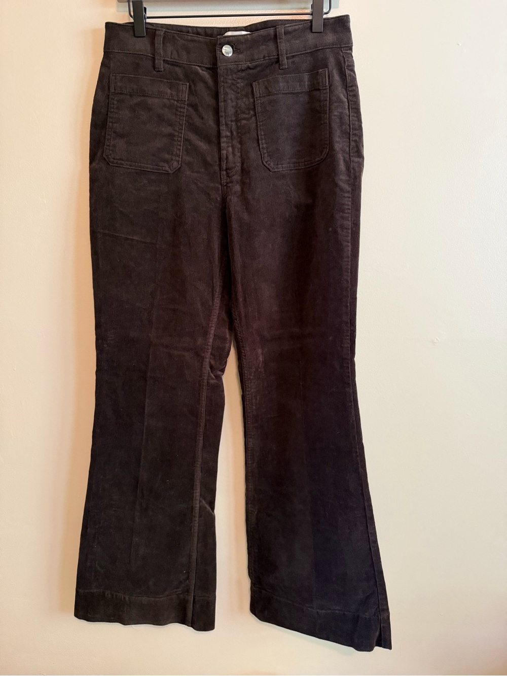 H&M Dark Brown Corduroy Flare Jeans